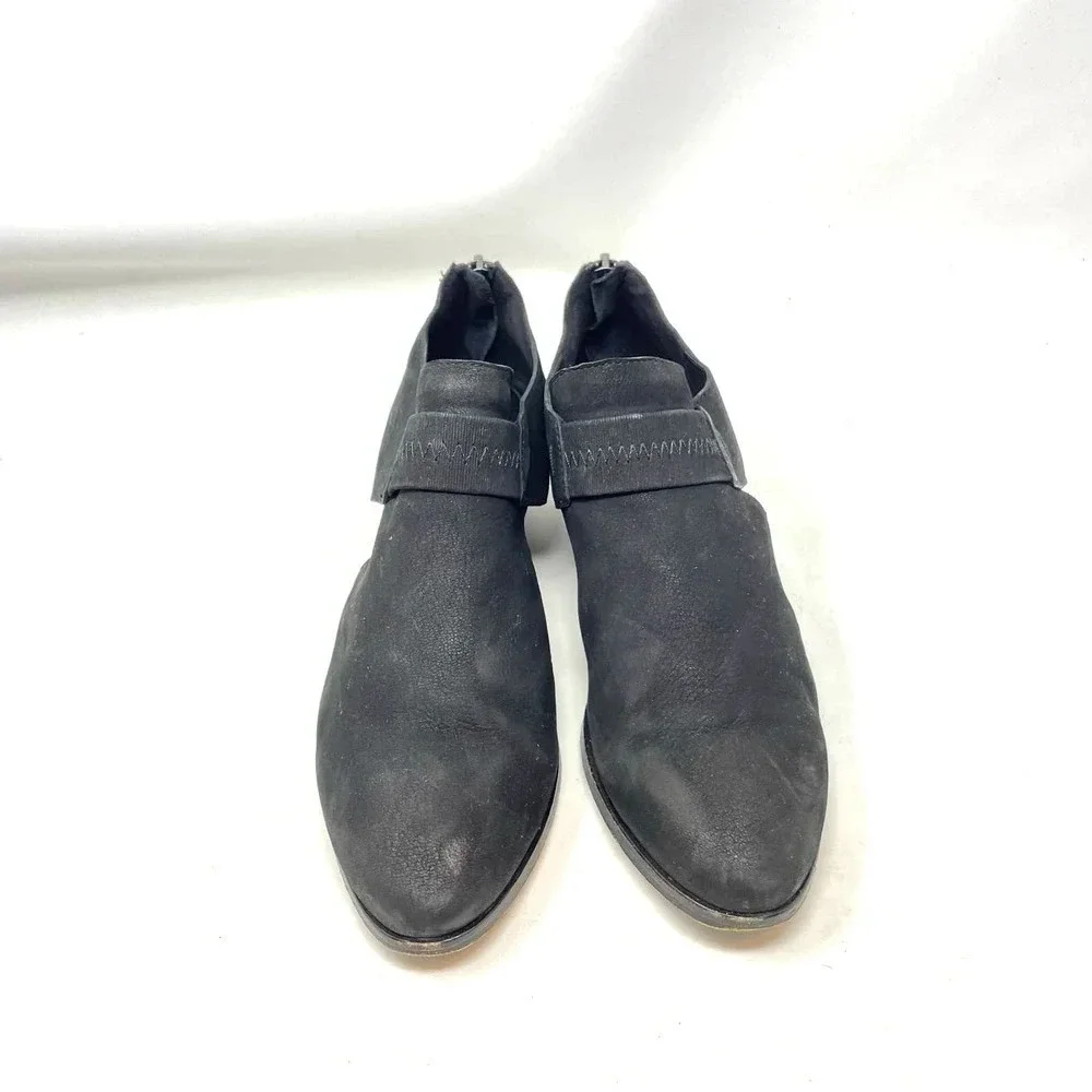 Eileen‎ Fisher Lisbon Cut Out Nubuck Bootie Black Size 7.5
